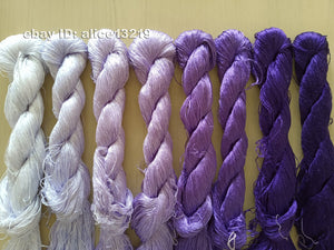 8bundles 100%real mulberry silk,hand-dyed embroidery silk floss/thread N83