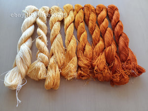 8bundles 100%real mulberry silk,hand-dyed embroidery silk floss/thread N86