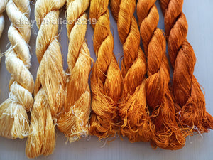 8bundles 100%real mulberry silk,hand-dyed embroidery silk floss/thread N86