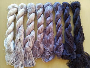 8bundles 100%real mulberry silk,hand-dyed embroidery silk floss/thread N87