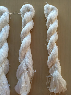 4bundles 100%mulberry silk,hand-dyed black white silk floss/thread N88