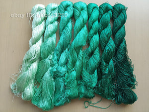 7bundles 100%real mulberry silk,hand-dyed embroidery silk floss/thread N89