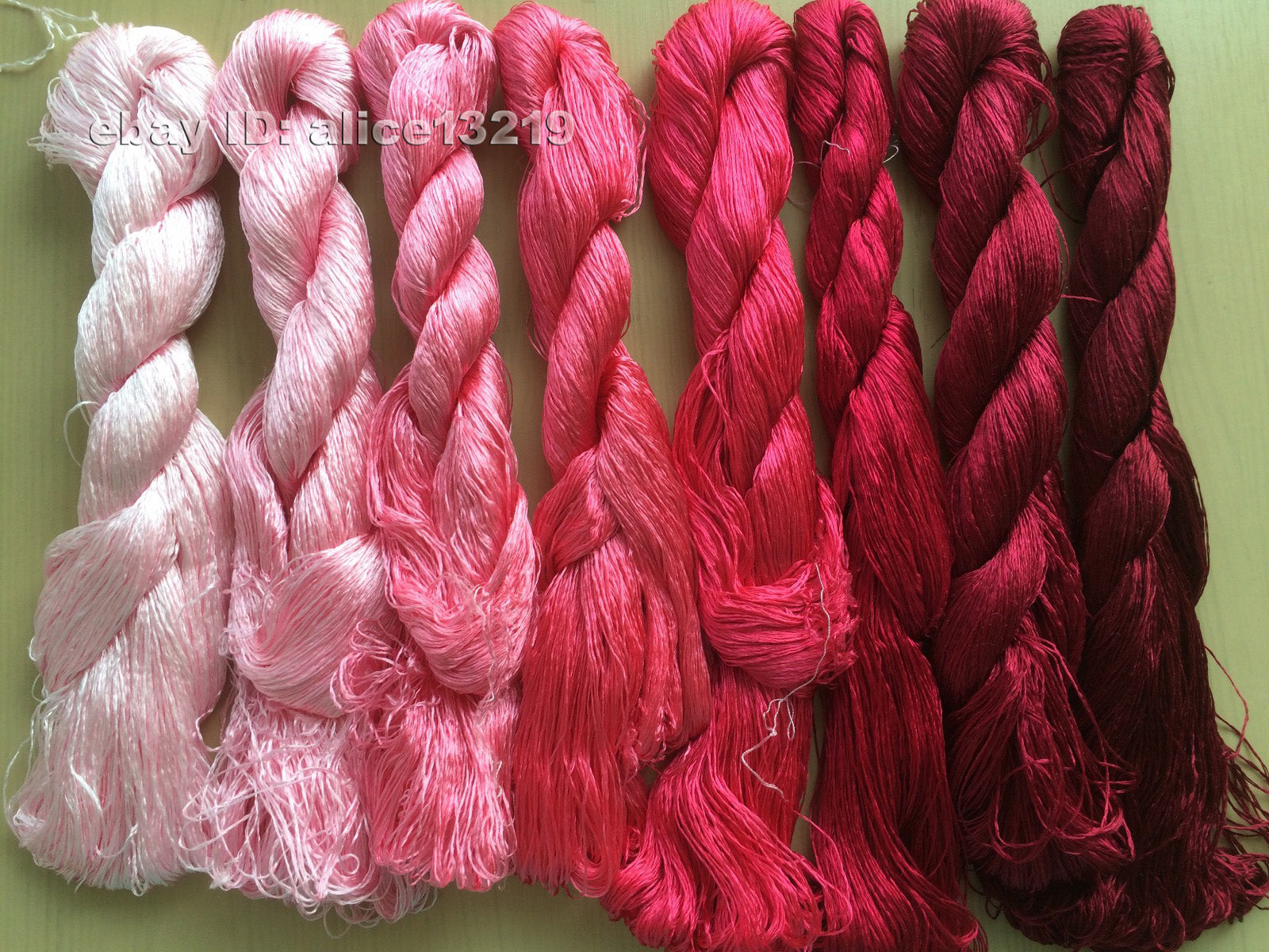 8bundles 100%real mulberry silk,hand-dyed embroidery silk floss/thread N9