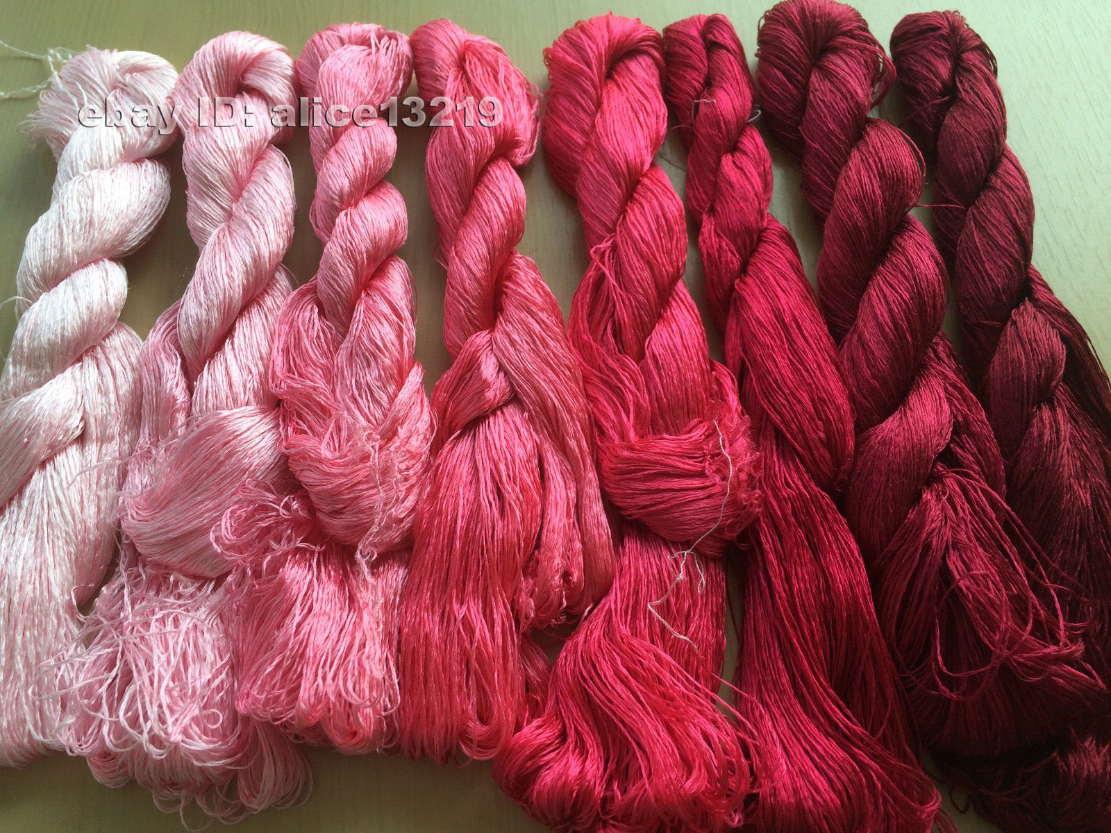 8bundles 100%real mulberry silk,hand-dyed embroidery silk floss/thread N9