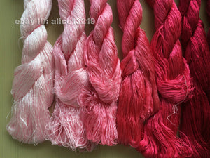 8bundles 100%real mulberry silk,hand-dyed embroidery silk floss/thread N9