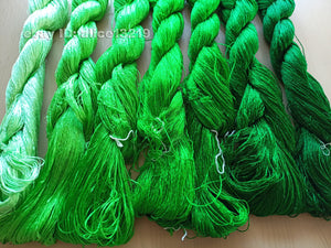 7bundles 100%real mulberry silk,hand-dyed embroidery silk floss/thread N90