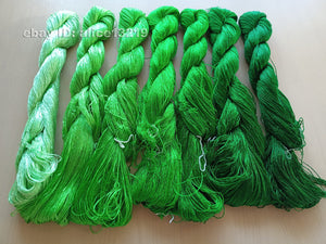 7bundles 100%real mulberry silk,hand-dyed embroidery silk floss/thread N90