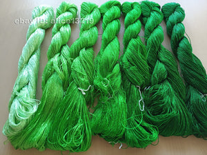 7bundles 100%real mulberry silk,hand-dyed embroidery silk floss/thread N90