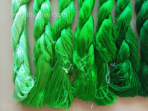 7bundles 100%real mulberry silk,hand-dyed embroidery silk floss/thread N90