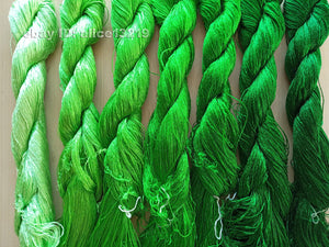 7bundles 100%real mulberry silk,hand-dyed embroidery silk floss/thread N90