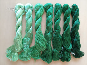 7bundles 100%real mulberry silk,hand-dyed embroidery silk floss/thread N91