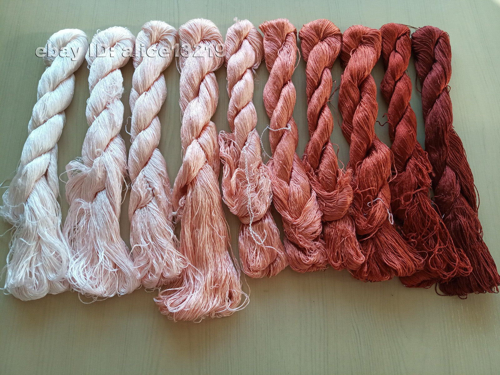 10bundles 100%real mulberry silk,hand-dyed embroidery silk floss/thread N93