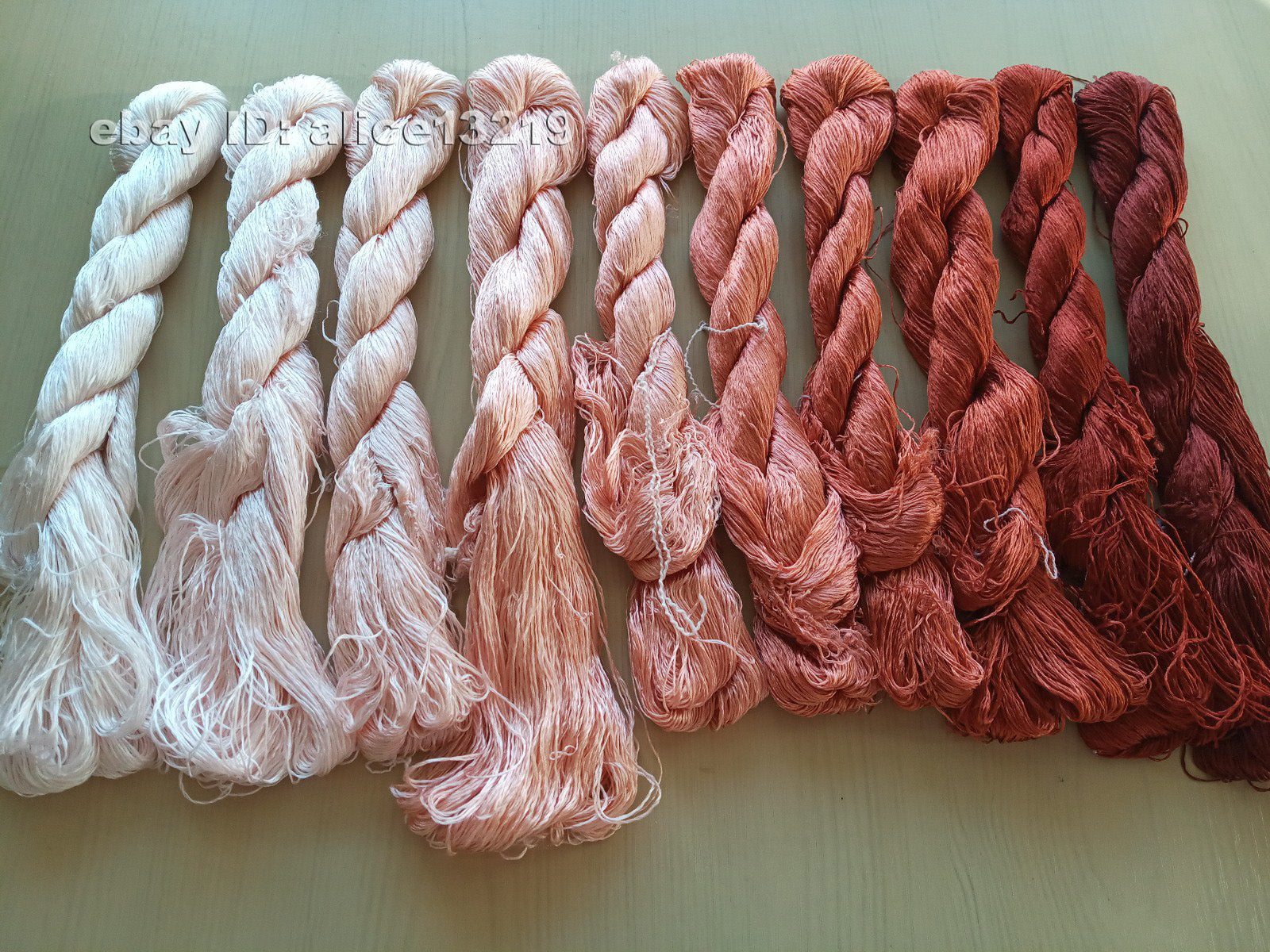 10bundles 100%real mulberry silk,hand-dyed embroidery silk floss/thread N93