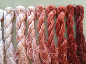 10bundles 100%real mulberry silk,hand-dyed embroidery silk floss/thread N93