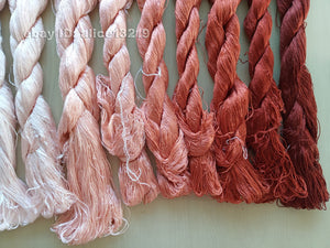 10bundles 100%real mulberry silk,hand-dyed embroidery silk floss/thread N93