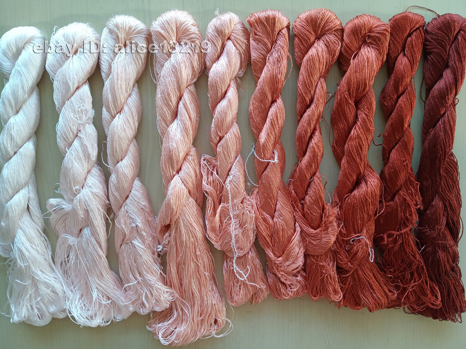 10bundles 100%real mulberry silk,hand-dyed embroidery silk floss/thread N93