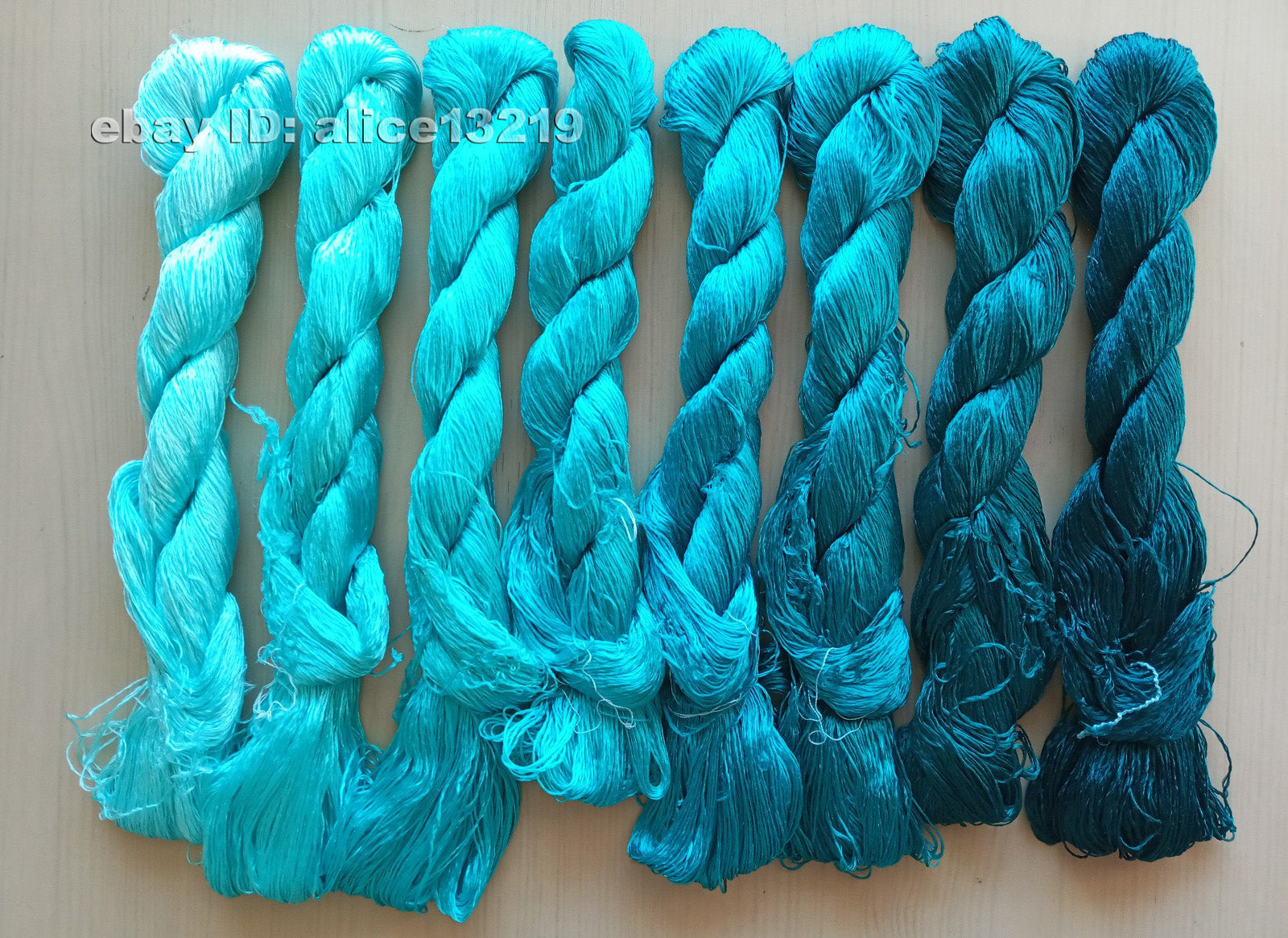 8bundles 100%real mulberry silk,hand-dyed embroidery silk floss/thread N94