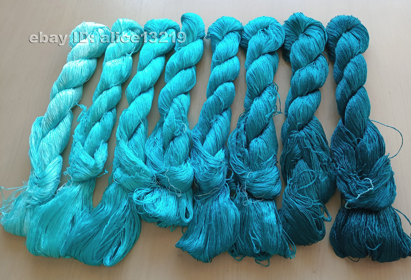 8bundles 100%real mulberry silk,hand-dyed embroidery silk floss/thread N94