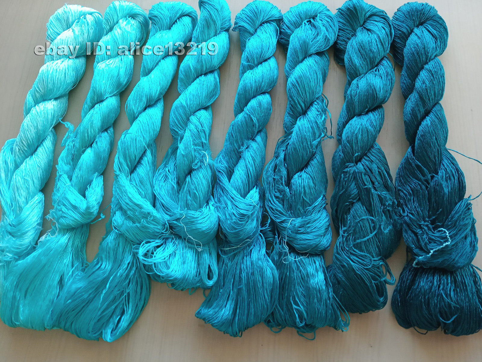 8bundles 100%real mulberry silk,hand-dyed embroidery silk floss/thread N94