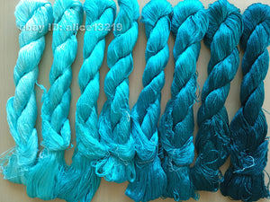 8bundles 100%real mulberry silk,hand-dyed embroidery silk floss/thread N94