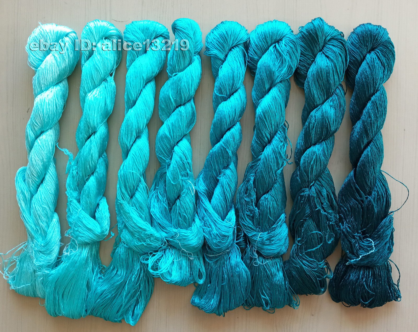 8bundles 100%real mulberry silk,hand-dyed embroidery silk floss/thread N94