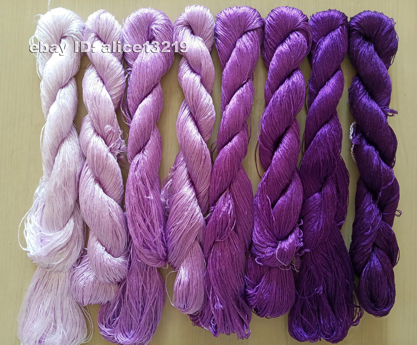 8bundles 100%real mulberry silk,hand-dyed embroidery silk floss/thread N95