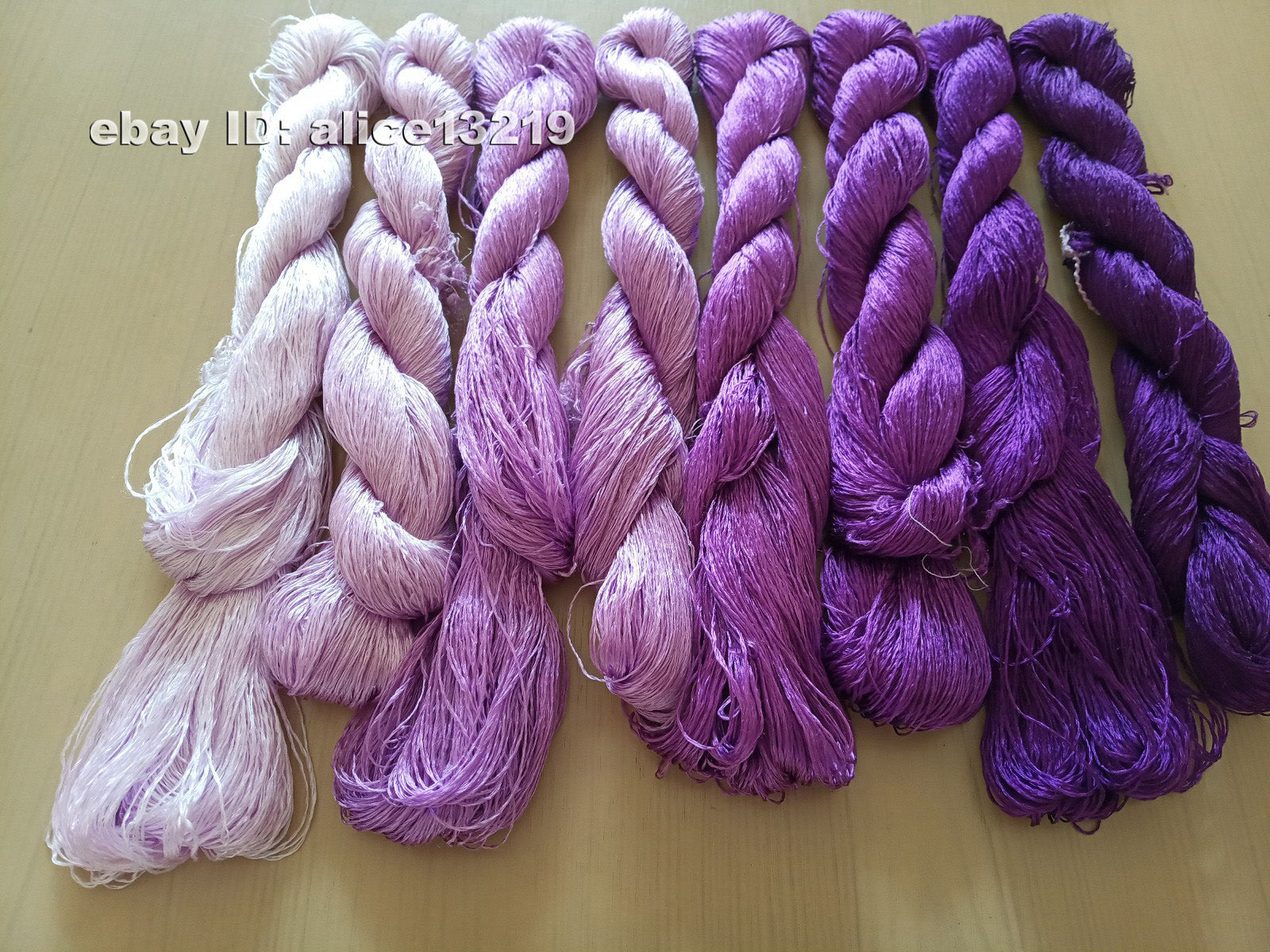 8bundles 100%real mulberry silk,hand-dyed embroidery silk floss/thread N95