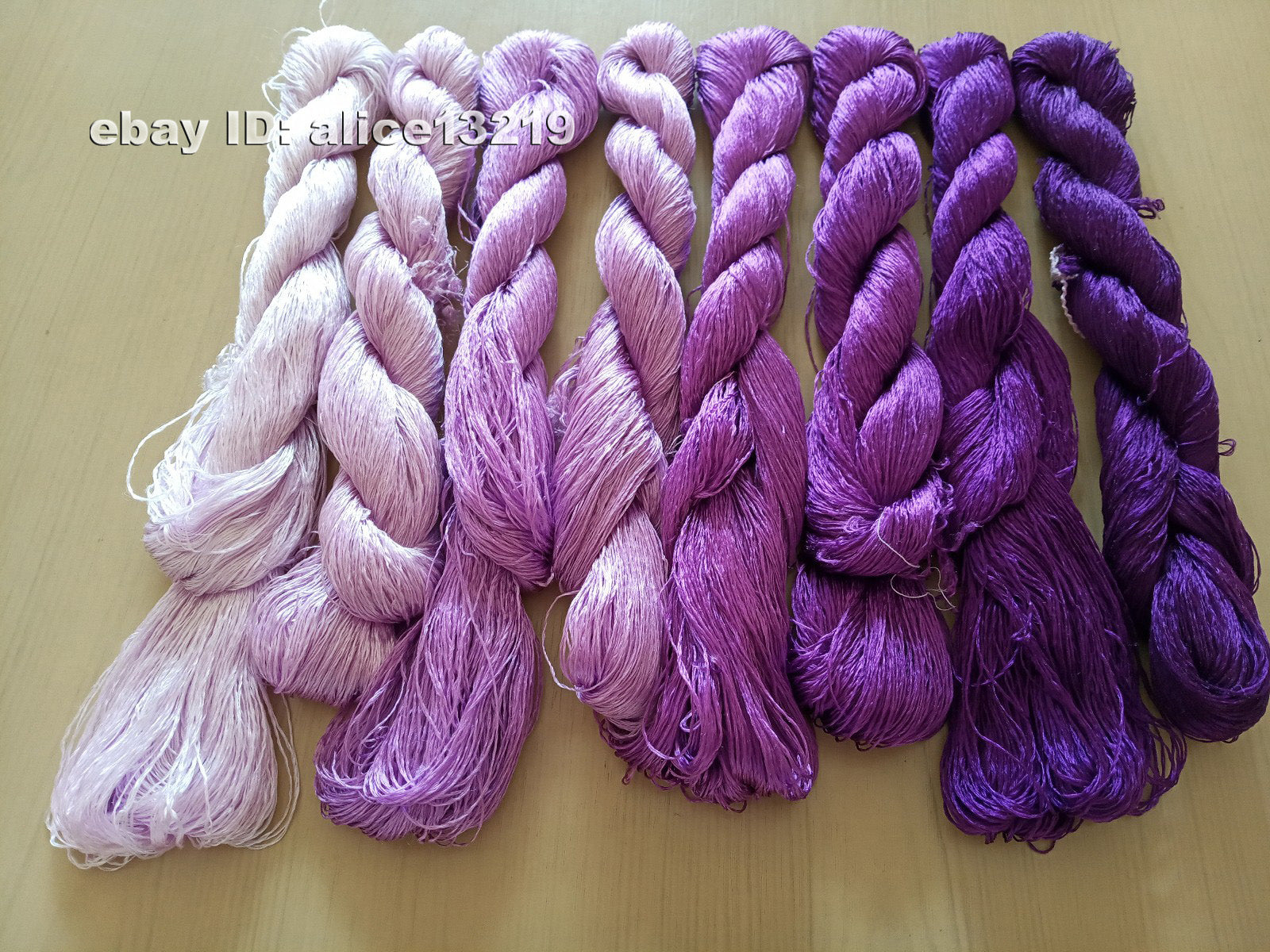 8bundles 100%real mulberry silk,hand-dyed embroidery silk floss/thread N95