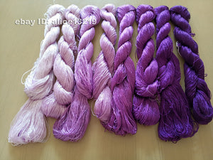 8bundles 100%real mulberry silk,hand-dyed embroidery silk floss/thread N95