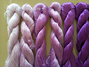 8bundles 100%real mulberry silk,hand-dyed embroidery silk floss/thread N95