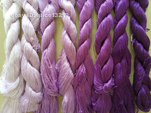 8bundles 100%real mulberry silk,hand-dyed embroidery silk floss/thread N95