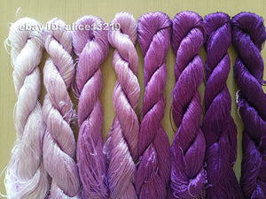 8bundles 100%real mulberry silk,hand-dyed embroidery silk floss/thread N95