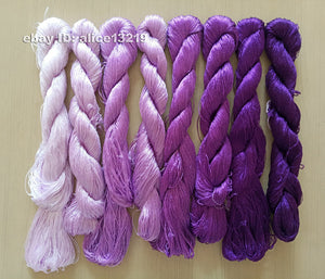 8bundles 100%real mulberry silk,hand-dyed embroidery silk floss/thread N95