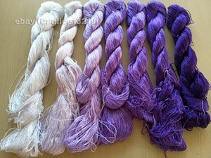 7bundles 100%real mulberry silk,hand-dyed embroidery silk floss/thread N96