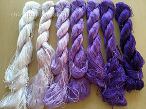 7bundles 100%real mulberry silk,hand-dyed embroidery silk floss/thread N96