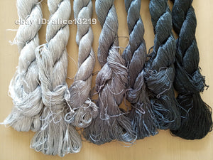 7bundles 100%real mulberry silk,hand-dyed embroidery silk floss/thread N97