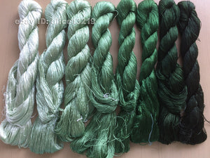 8bundles 100%real mulberry silk,hand-dyed embroidery silk floss/thread N98