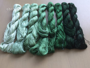 8bundles 100%real mulberry silk,hand-dyed embroidery silk floss/thread N98