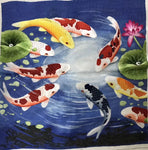 Hand Embroidered Su Embroidery Art:peony lotus lily flower fish 50cm 3918