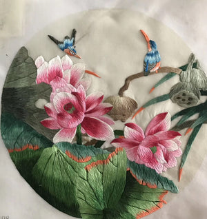 Hand su embroidery:flowers birds animals landscapes still life (two-sided reversible ) 20cm