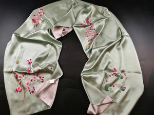 Fashion Hand embroideried silk Su Embroidery long scarf 1piece 4918