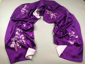 Fashion Hand embroideried silk Su Embroidery long scarf 1piece 4918