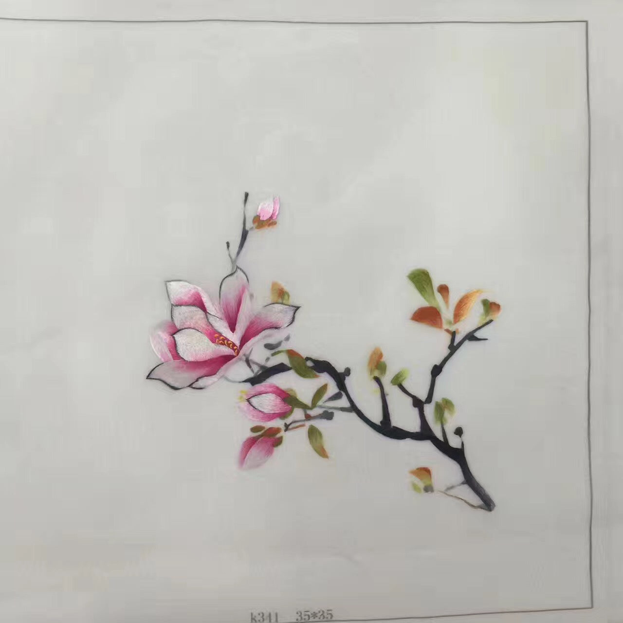 Delicate Hand embroidered Su Embroidery Art:flower fish lotus still life 35cm 5918