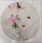 Delicate Hand Su Embroidery Silk Art:flower butterfly fish lotus still life 35cm 5918