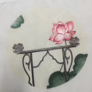 Delicate Hand embroidered Su Embroidery Art:flower bird lotus still life 35cm 5918