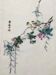 Delicate Hand embroidered Su Embroidery Art:flower birds on branch bamboo 50cm 5918