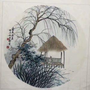 Delicate Hand embroidered Suzhou Embroidery Art:chinese mountains landscape 50cm 2918