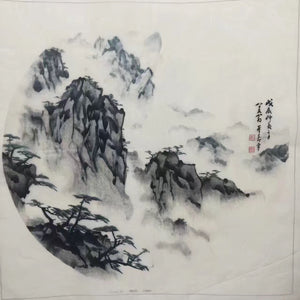 Delicate Hand embroidered Suzhou Embroidery Art:chinese mountains landscape 50cm 2918