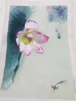 Delicate Hand embroidered Su Embroidery Art:flower rose lotus orchis still life 60cm 5918