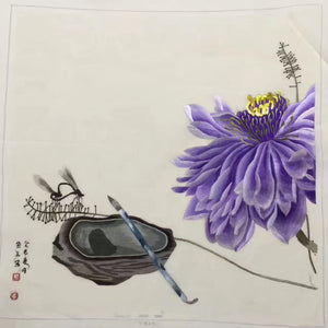 Delicate Hand embroidered Su Embroidery Art:vase flower lotus orchis still life 50cm 5918